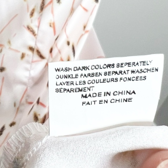 NWT Tsher Satin Midi Dress Floral Print Pink‎ Spaghetti Straps Cowl Neck Slit - Picture 14 of 16